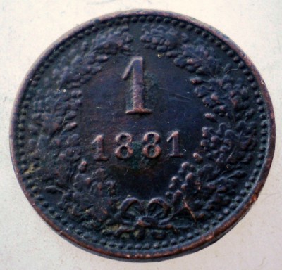 7.827 AUSTRIA 1 KREUZER 1881 foto
