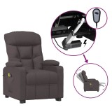 Cumpara ieftin Fotoliu de masaj electric, maro inchis, material textil