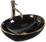 Lavoar pe blat Rea Sofia Black Gold Edge