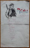 Cumpara ieftin Meniu desenat si cu semnaturi ofiteri superiori, 21 Mai 1917, Bogdana , Iasi