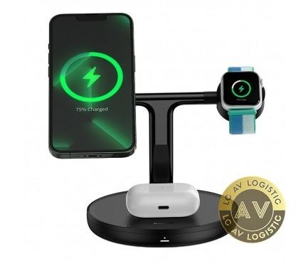 Incarcator Retea Wireless Baseus Swan 3in1 15W 1.67A Negru WXTE000101