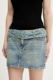 Hugo Blue fustă din denim mini, drept, 50541549