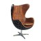 Fotoliu U-Best Retro Vintage Swivel Tilt Black, carcasa aluminiu negru, scaun living fotoliu-Designer Accent.
