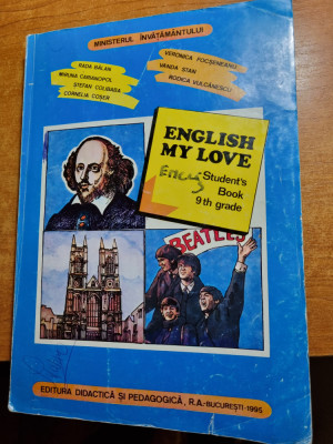 manual de limba engleza - english my love - din anul 1995 foto