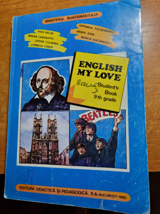 manual de limba engleza - english my love - din anul 1995