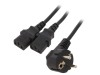 Cablu Prelungitor 3x1mm2 IEC C13 Dual, Gembird