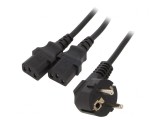 Cablu Prelungitor 3x1mm2 IEC C13 Dual, Gembird