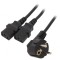 Cablu Prelungitor 3x1mm2 IEC C13 Dual