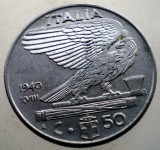2.316 ITALIA WWII VITTORIO EMANUELE III 50 CENTESIMI 1940 R MAGNETICA, Europa