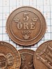 1393 Suedia 5 ore 1905 Oscar II (large letters) km 757, Europa