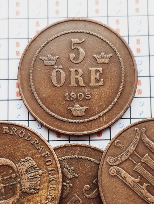 1393 Suedia 5 ore 1905 Oscar II (large letters) km 757