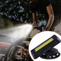 Lanterna bicicleta led cob 100 lm, acumulator reincarcabil usb, 3 moduri foto
