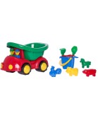 Camion Basculanta cu Pasageri si Set Plaja 8 Piese 36 Cm 2 Culori