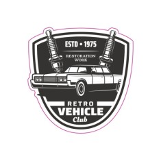 Abtibild &quot;RETRO VEHICLE CLUB&quot; Cod: TAG 015 / T2 Automotive TrustedCars
