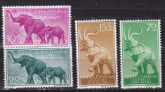 Guineea Spaniola 1957 fauna elefanti MI 334-337 MNH w66 foto