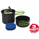 Pinguin Solo Alu - Set Vesela Camping Aluminiu Anodizat, 2 Piese: Oala 1L si Tigaie 0.5L, Ultralight