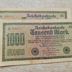 Germania - 1000 Mărci 1922 - Consecutive.