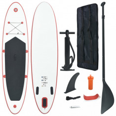 Set de placa SUP gonflabila, rosu si alb GartenMobel Dekor