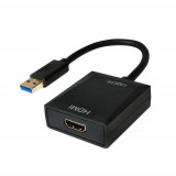 Adaptor video LOGILINK UA0233, USB 3.0 - HDMI, 10cm, Full HD / 60 Hz (Negru)