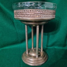 FRUCTIERA ARGINTATA CU CRISTAL - GERMANIA anii 1930