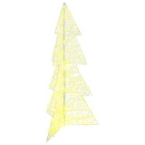 vidaXL Brad de Crăciun cu 160 LED Alb cald 150 cm Acril 42019206