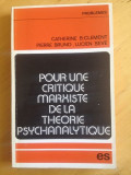 Critique marxiste de la theorie psychanalytique (Critica marxista a psihologiei)