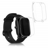 Set 2 huse pentru Huami Amazfit A1608/Amazfit Bip U/Amazfit U pro, Kwmobile, Transparent, Silicon, 57435.01