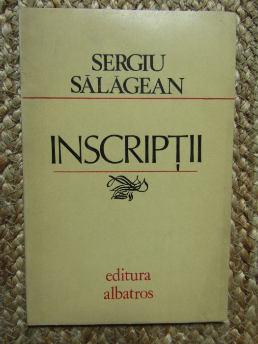 SERGIU SALAGEAN - INSCRIPTII CU DEDICATIE SI AUTOGRAF