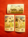 Serie FIJI 1974 - Sport -100 Ani Kriket , 3 valori