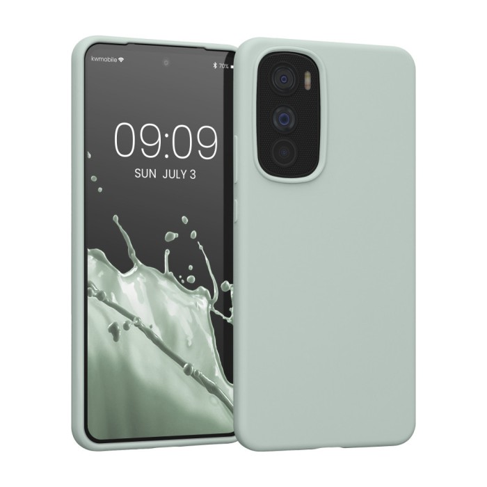 Husa Kwmobile pentru Motorola Edge 30, Silicon, Verde, 58537.200
