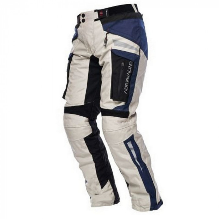 Pantaloni moto textil Adrenaline Cameleon 2.0, bej/albastru navy, marime XL
