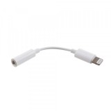Adaptor Lightning La Jack Audio 3,5mm Pentru iPhone 7 / 7 Plus / 8 / 8 Plus / X Alb