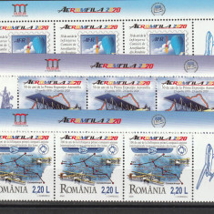 Aeromfila ,triptic ,,parte de sus coala ,Nr lista 2281,Romania.