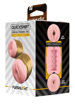 Masturbator dublu Quickshot Stamina Training Unit Lady &amp;amp; Butt foto