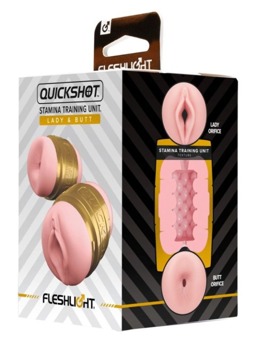 Masturbator dublu Quickshot Stamina Training Unit Lady &amp; Butt