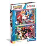Puzzle Clementoni, Sonic the Hedgehog, 2 x 60 piese