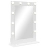 VidaXL Oglindă de toaletă Alb 70 x 50 x 18 cm Lemn compozit și sticlă 868333