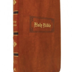 KJV Bible, Giant Print Thinline Bible, Vintage Series, Leathersoft, Tan, Red Letter, Comfort Print: King James Version: King James Version