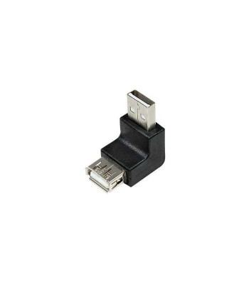Adaptor USB 2.0 A soclu mama - USB A mufa tata in unghi LOGILINK foto