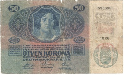 Romania 50 coroane 1914 TSR foto