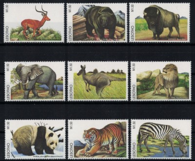 LESOTHO 1998 - Animale salbatice / serie completa MNH foto