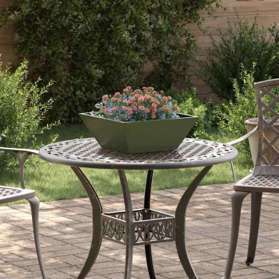 vidaXL Ghiveci de Grădină 5 pcs Olivengr&amp;oslash;nn 40 x 40 x 15 cm Oțel 873817 foto