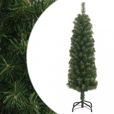 vidaXL Pom de Crăciun artificial subțire cu suport verde 150 cm PVC 320949 foto