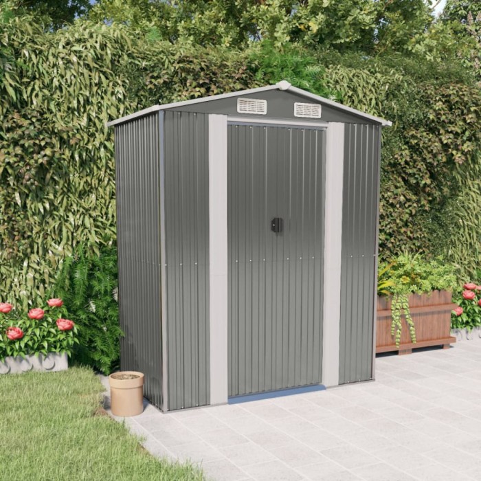 Gossi sopron de gradina, gri deschis, 192x1021x223 cm otel galvanizat
