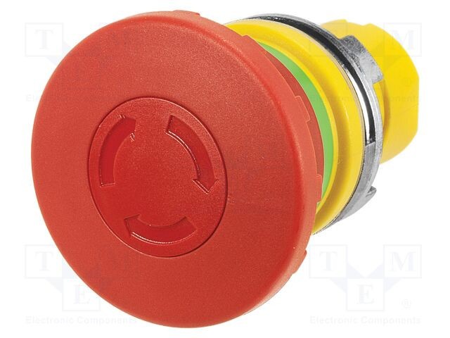 Comutator de siguranţă EAO 22mm Poz.i stab: 2 roşie fără IP65