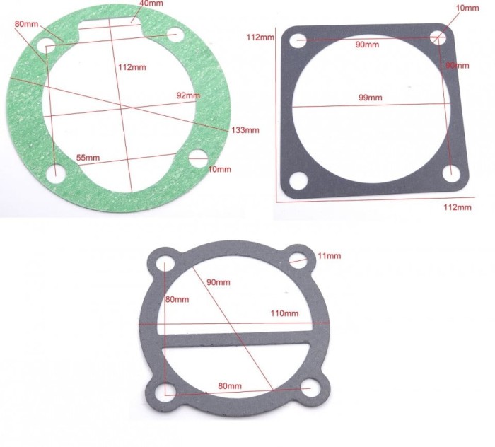 Set de 3 garnituri piston de 90mm pentru pompa compresor de aer dispus in V NR.1989