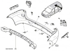 Armatura Bara Spate Dacia Logan Mcv/Express 2007-2012, Intaritura Plastic foto