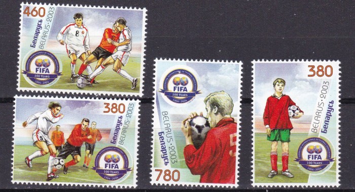 Belarus 2003 sport fotbal MI 505-508 MNH