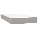 Cumpara ieftin Saltea cu arcuri buzunar, fermitate medie, gri deschis, 100x200x20 cm, textil