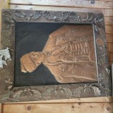 AVRAM IANCU (50X70 cm, la interior) - metaloplastie cupru ( cupru batut) executata de Gheorghe Beleiu , zona Apuseni , Poiana Vadului , an 1987